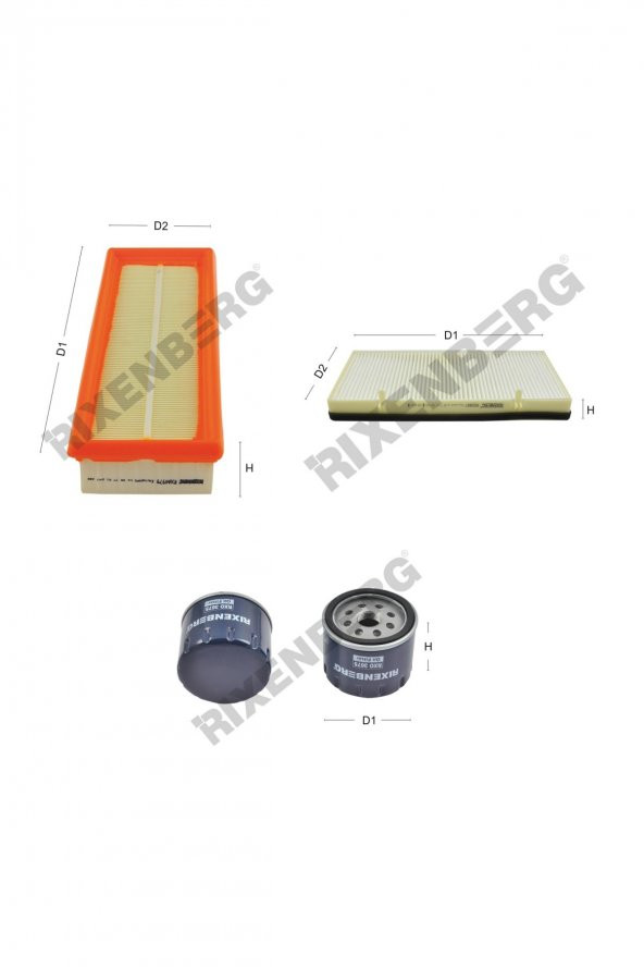 Opel Vivaro A 1.9 Cdti/Dti 100 Hp 01-06 Rixenberg Filtre Bakım Seti ürün görseli