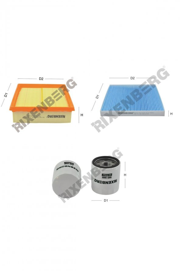 Opel Corsa E 1.0 Ecotec Di Turbo(X15) 90 Hp 14 > Rixenberg Filtre Bakım Seti ürün görseli