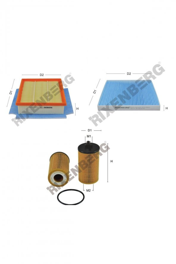 Opel Corsa D 1.4 16V Turbo 120 Hp 12 > Rixenberg Filtre Bakım Seti ürün görseli