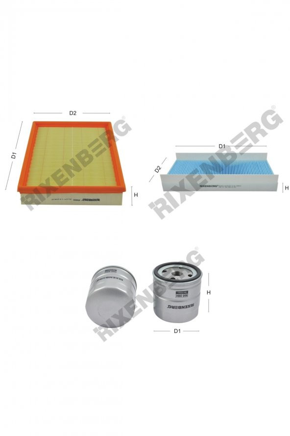 Opel Corsa C 1.6 Cng 94 Hp 03-06 Rixenberg Filtre Bakım Seti ürün görseli