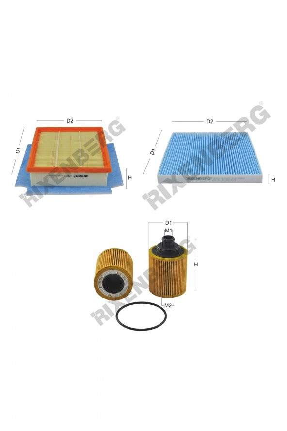 Opel Corsa D 1.3 Cdti (Ufi Gövdeli) 90 Hp 06-10 Rixenberg Filtre Bakım Seti ürün görseli