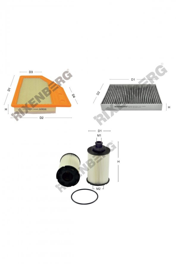 Opel Insignia B 2.0 Diesel (Z18) 170 Hp 17 > Rixenberg Filtre Bakım Seti ürün görseli