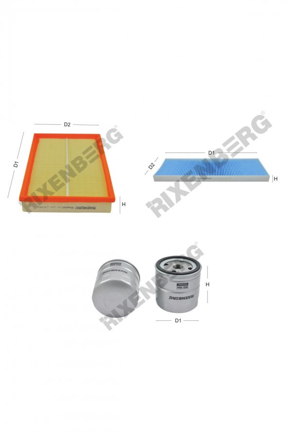 Opel Vectra B 2.5i 500/2.5i V6 170-194 Hp 95-00 Rixenberg Filtre Bakım Seti ürün görseli