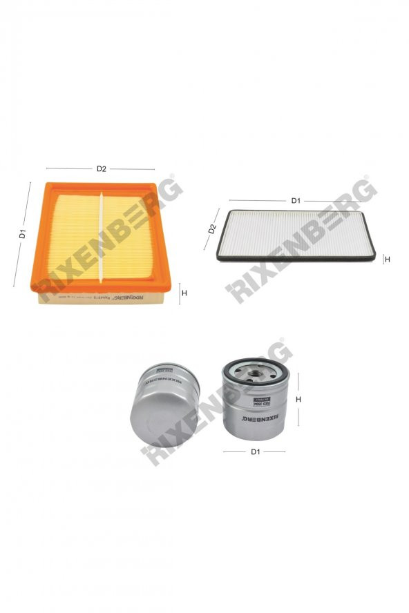 Opel Combo A 1.4 16V 90 Hp 99-01 Rixenberg Filtre Bakım Seti ürün görseli