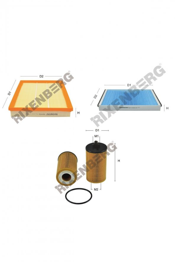 Opel Astra H 1.8 16V 140 Hp 05 > Rixenberg Filtre Bakım Seti ürün görseli 1