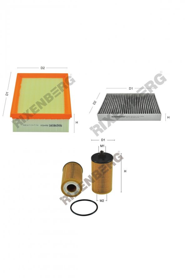 Opel Mokka ,Mokka X 1.4 Turbo 140 Hp 12 > Rixenberg Filtre Bakım Seti ürün görseli