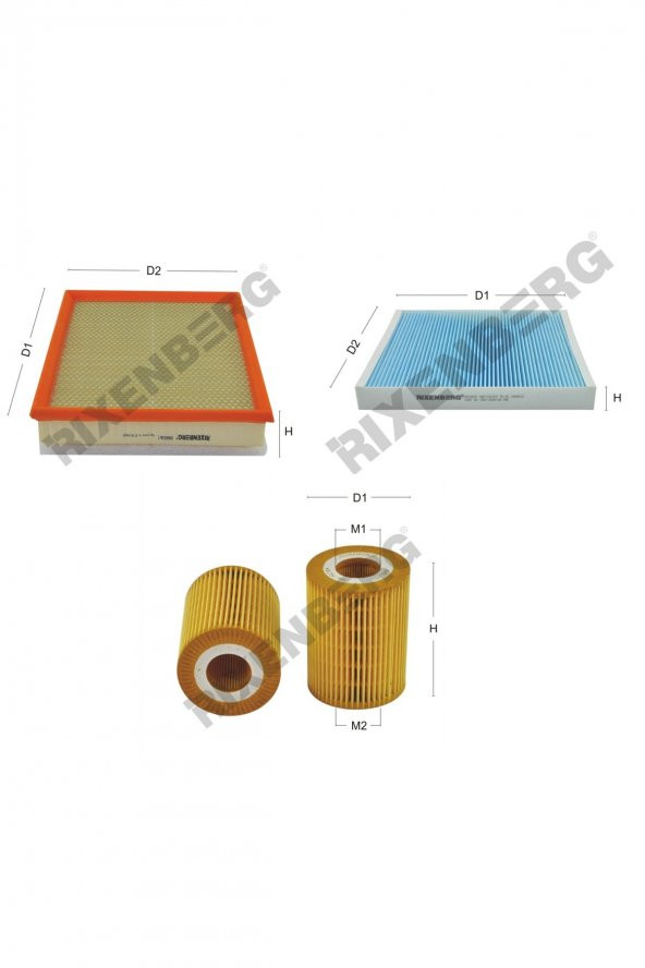 Opel Astra G 2.2 Dti 16V 125 Hp 02-05 Rixenberg Filtre Bakım Seti ürün görseli