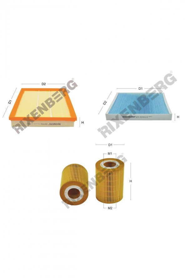 Opel Zafira A 2.0 Dti 16V 82-100 Hp 99-05 Rixenberg Filtre Bakım Seti ürün görseli