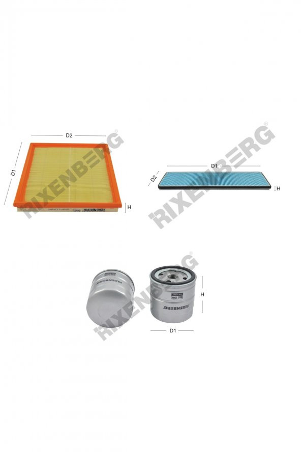 Opel Astra F 1.6i 75 Hp 92-98 Rixenberg Filtre Bakım Seti ürün görseli