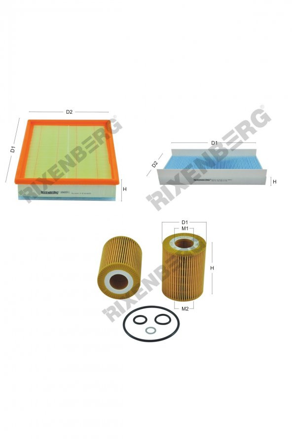 Opel Combo B 1.7 Cdti 100 Hp 04 > Rixenberg Filtre Bakım Seti ürün görseli
