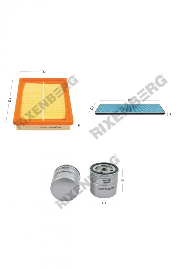 Opel Tigra 1.6 16V 100-106 Hp 94-00 Rixenberg Filtre Bakım Seti ürün görseli