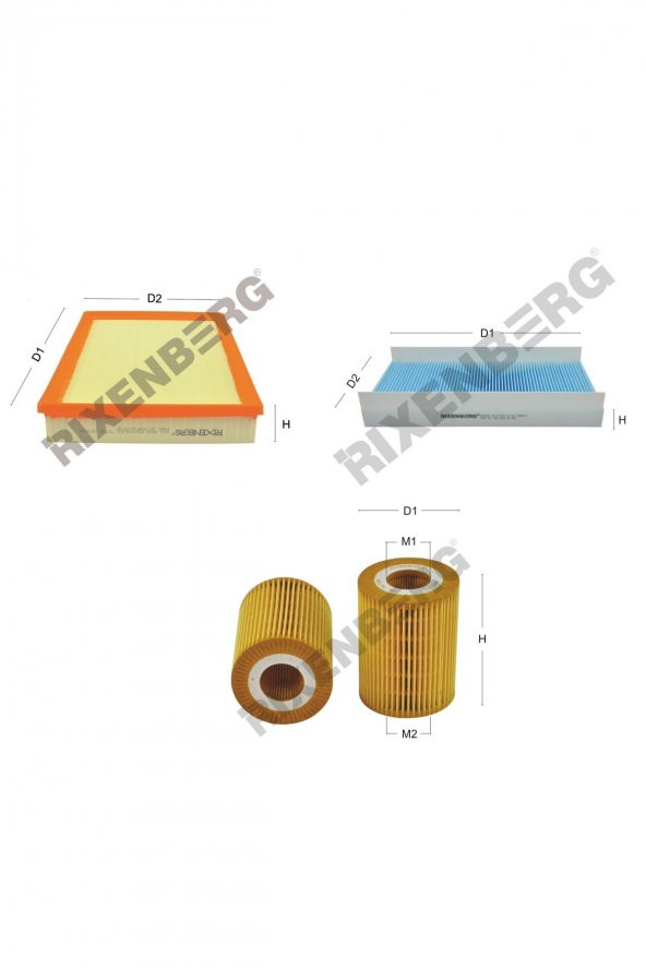 Opel Vectra C 2.2 Dti 16V 125 Hp 02-04 Rixenberg Filtre Bakım Seti ürün görseli
