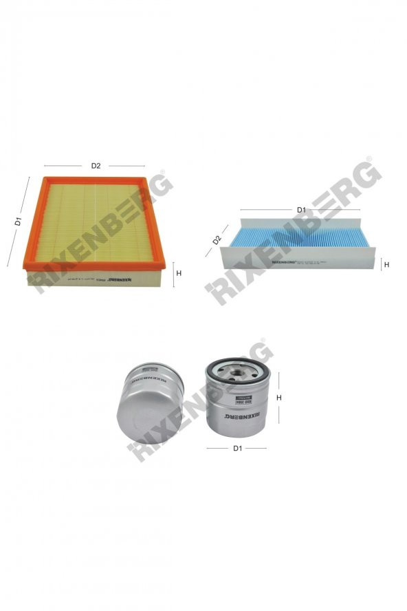 Opel Combo B 1.6 Cng 94 Hp 05 > Rixenberg Filtre Bakım Seti ürün görseli