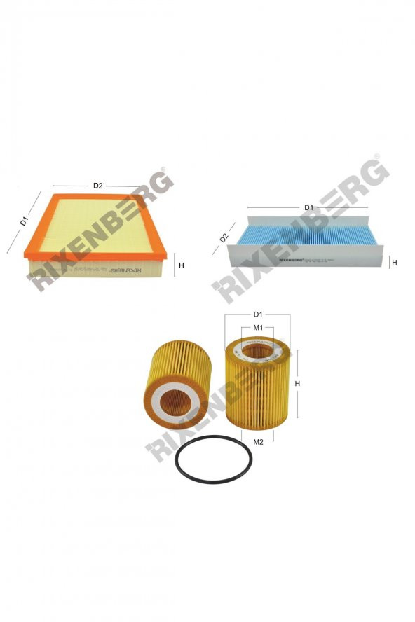Opel Vectra C 1.9 Cdti 100-120-150 Hp 04 > Rixenberg Filtre Bakım Seti