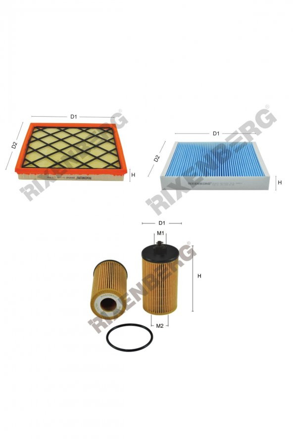 Opel Astra J 1.6 16V / Turbo 115-180 Hp 09 > Rixenberg Filtre Bakım Seti ürün görseli