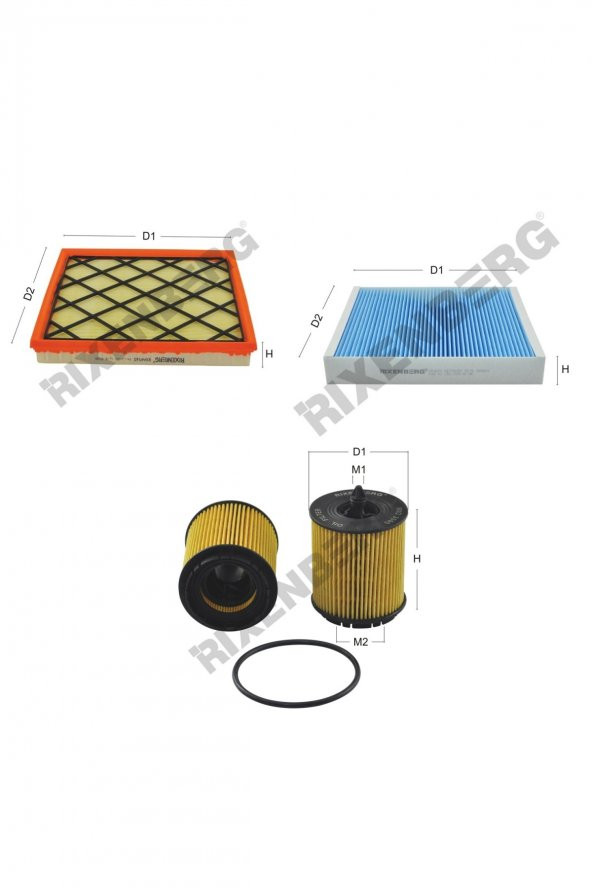 Opel Astra J 2.0 16V Turbo (Opc) 280 Hp 12 > Rixenberg Filtre Bakım Seti ürün görseli