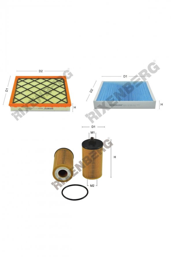 Opel Zafira Tourer / Zafira C 1.4 Turbo 120-140 Hp 11 > Rixenberg Filtre Bakım Seti ürün görseli