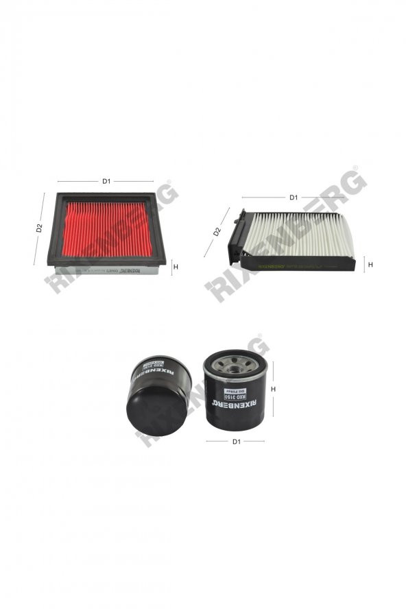 Nissan Micra III 1.2 12V (K12) 65-80 Hp 03 > Rixenberg Filtre Bakım Seti ürün görseli 1