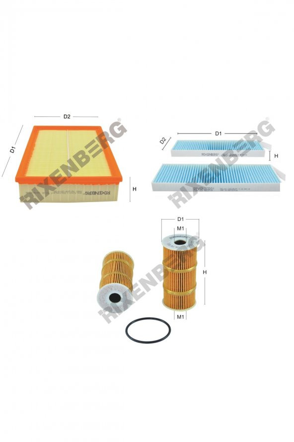 Nissan Nv400 2.3 Dci 100-110-125-131-146-150-170 Hp 11 > Rixenberg Filtre Bakım Seti ürün görseli