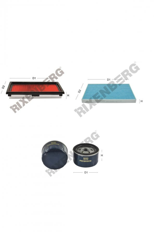 Nissan Qashqai 1.5 Dci (J10E.JJ10E) 103-106 Hp 07 > Rixenberg Filtre Bakım Seti ürün görseli