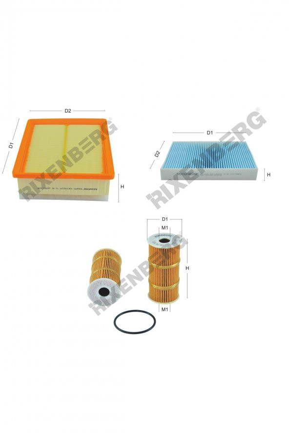 Nissan Nv300 1.6 Dci 95-115-121-125-145 Hp 16 > Rixenberg Filtre Bakım Seti ürün görseli 1