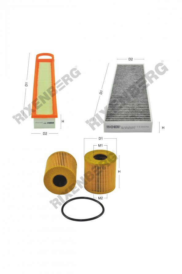 Mini One II,Cabrio,Clubman,Countryman 1.4/1.6 75-98 Hp 09 > Rixenberg Filtre Seti