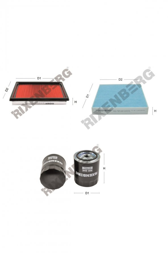 Nissan Almera II 1.6 (N16) 113 Hp 00-03 Rixenberg Filtre Bakım Seti ürün görseli