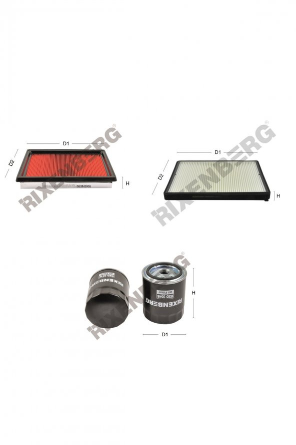Nissan Primera II 1.6 16V (P11) 90-99 Hp 96-02 Rixenberg Filtre Bakım Seti ürün görseli