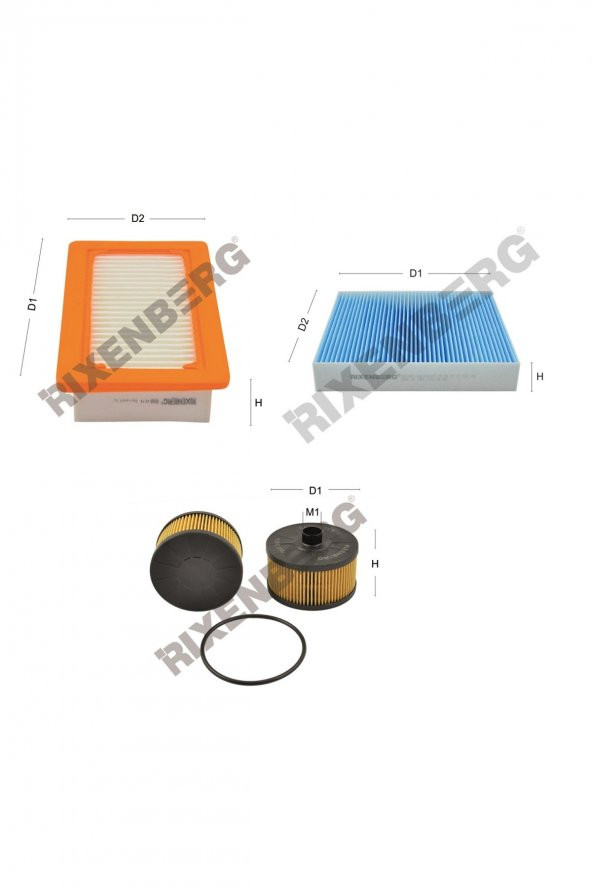 Nissan Micra IV (K14F) 0.9 Turbo 90 Hp 17 > Rixenberg Filtre Bakım Seti ürün görseli