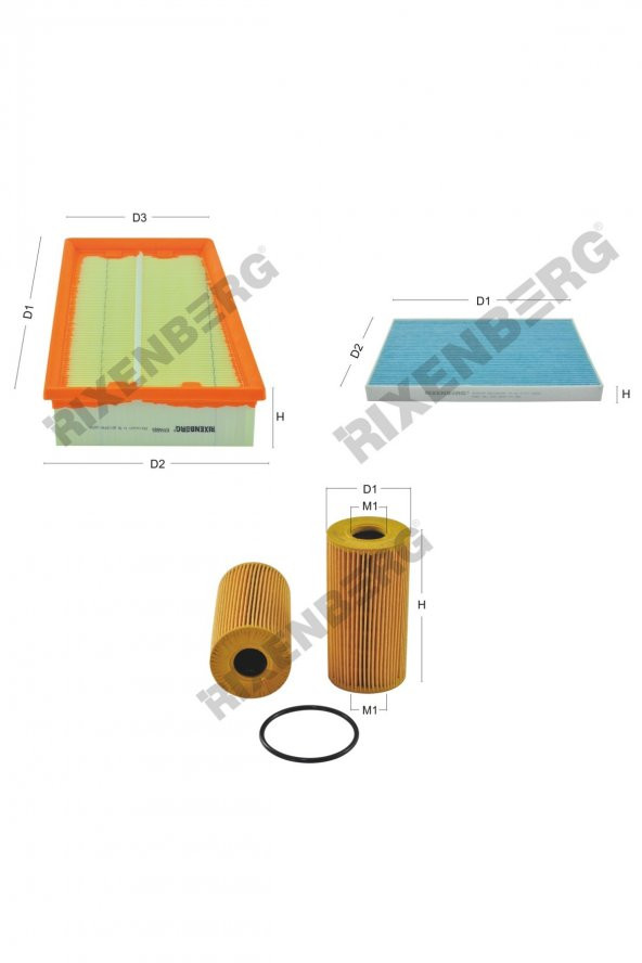 Nissan Qashqai 1.6 Dci/2.0  Dci (J10E.JJ10E) 131-150 Hp 07 > Rixenberg Filtre Bakım Seti ürün görseli