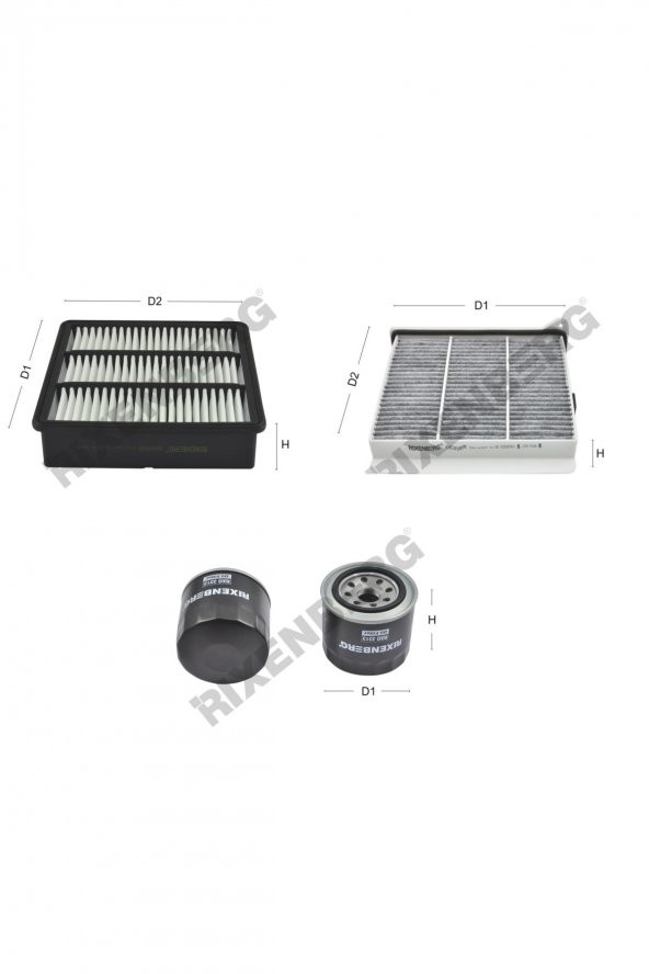 Mitsubishi Outlander I 2.0 16V /Turbo 136-202 Hp 03-07 Rixenberg Filtre Bakım Seti ürün görseli
