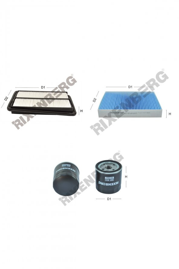 Nissan Qashqai II 1.5 Dci (J11E) 110 Hp 14 > Rixenberg Filtre Bakım Seti ürün görseli