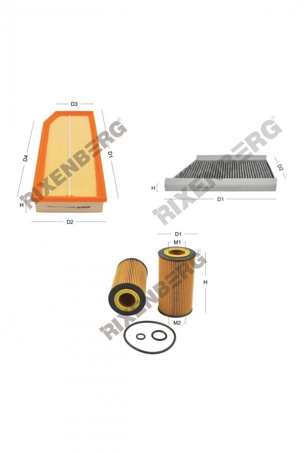 Mercedes C-Klasse C200 Cdi (W/S203) 102-115 Hp 00-07 Rixenberg Filtre Seti ürün görseli