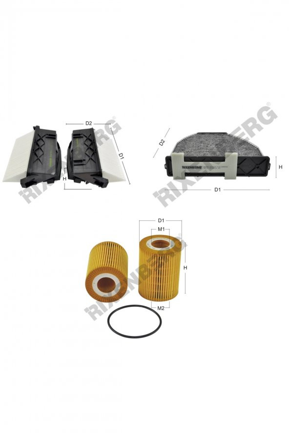 Mercedes Cls 350 Cdi BlueTec (218) 252-258-265 Hp 10 > Rixenberg Filtre Bakım Seti ürün görseli