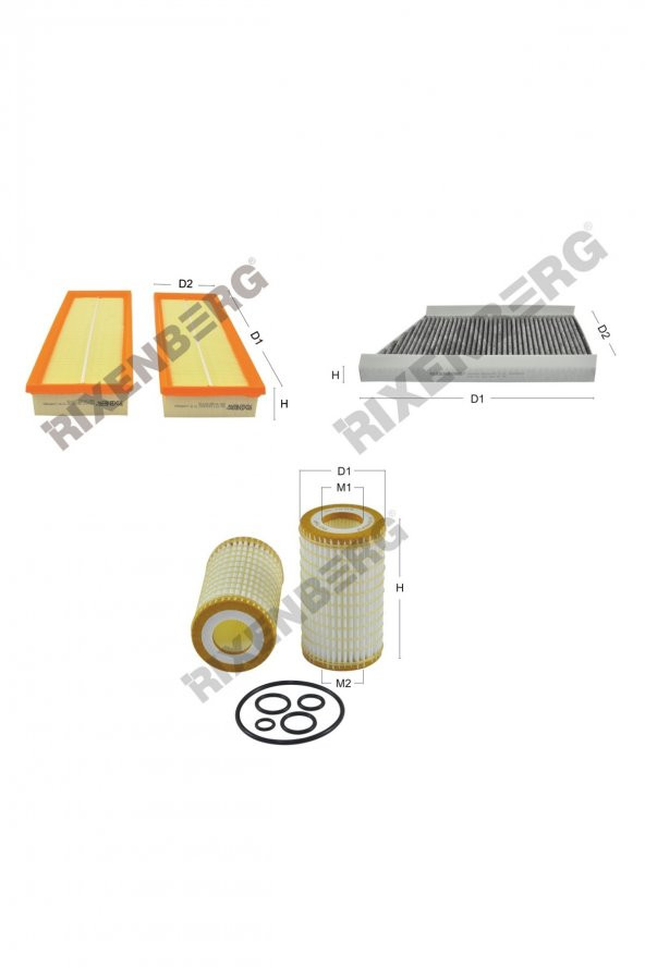 Mercedes C-Klasse C280-C320 (W/C/S203) 218-231 Hp 00-07 Rixenberg Filtre Seti