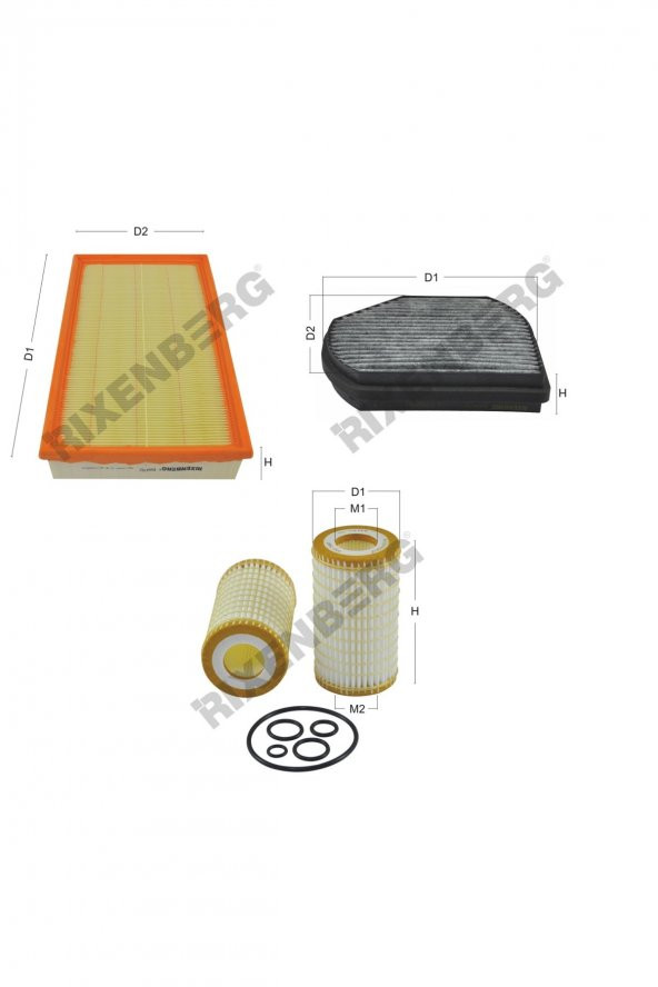 Mercedes E 320 Cdi V6 (W/S211) 224 Hp 05-09 Rixenberg Filtre Bakım Seti ürün görseli