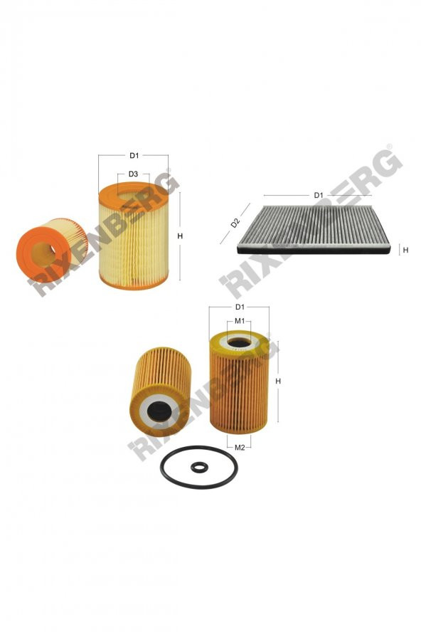 Mercedes A-Klasse (W168) A140  82 Hp 97-04 Rixenberg Filtre Bakım Seti ürün görseli