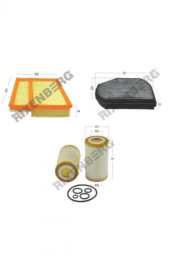 Mercedes C-Klasse C240 V6 (W202-S202) 170 Hp 97-01 Rixenberg Filtre Seti ürün görseli