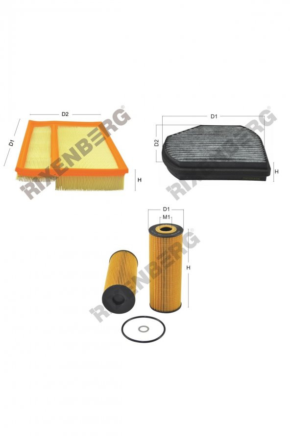 Mercedes C-Klasse C280 (W202) 193 Hp 93-97 Rixenberg Filtre Seti ürün görseli