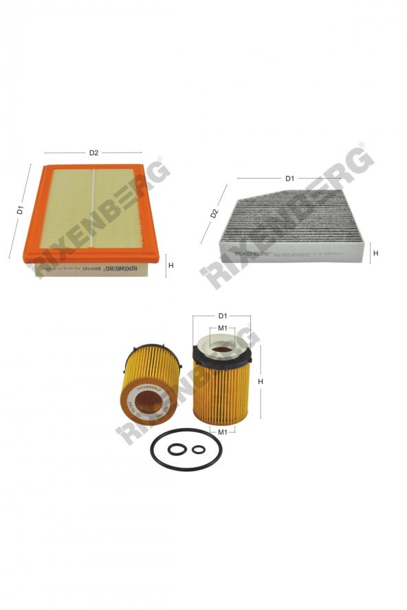 Mercedes C-Klasse C250/C300 (205) 211-245 Hp 14 > Rixenberg Filtre Seti ürün görseli