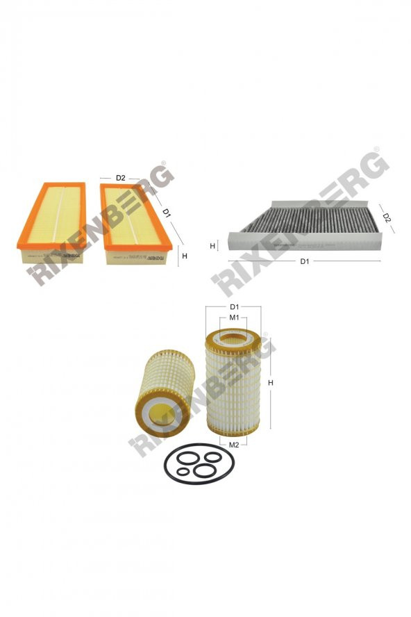 Mercedes Clk 280/320 (209) 218-231 Hp 02-09 Rixenberg Filtre Bakım Seti ürün görseli