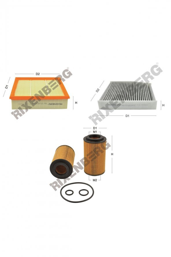 Mercedes B 180 Cdi 1.8 BlueEff (W246+W242) 109 Hp 11 > Rixenberg Filtre Bakım Seti ürün görseli 1