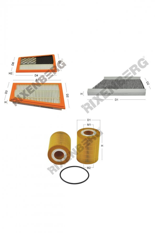 Mercedes Clk 320 Cdi (209) 224 Hp 05-09 Rixenberg Filtre Bakım Seti ürün görseli