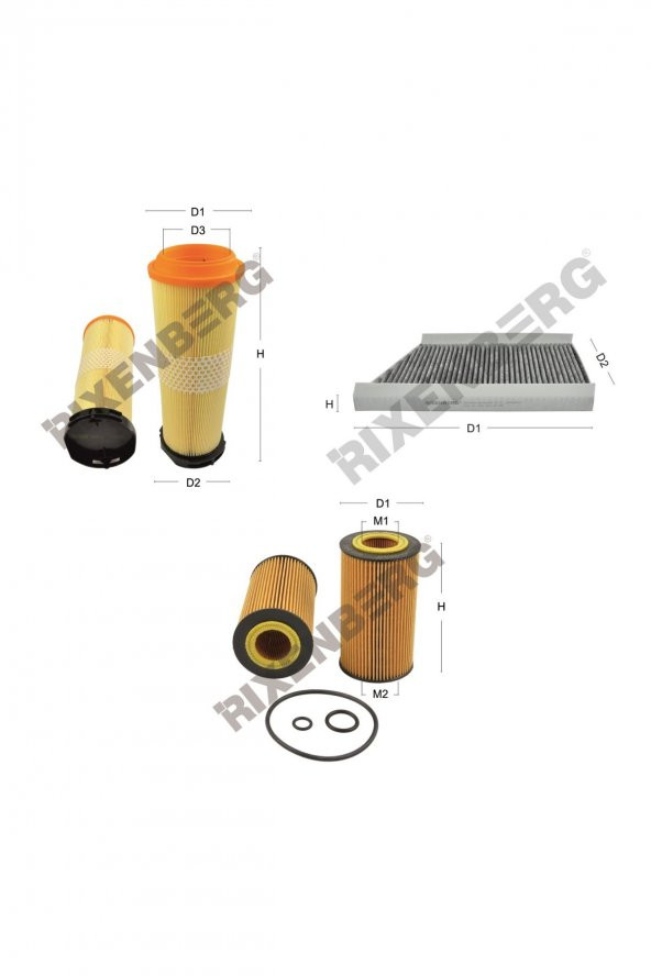 Mercedes C-Klasse C200 Cdi (W/S203) 122 Hp 03-07 Rixenberg Filtre Seti ürün görseli
