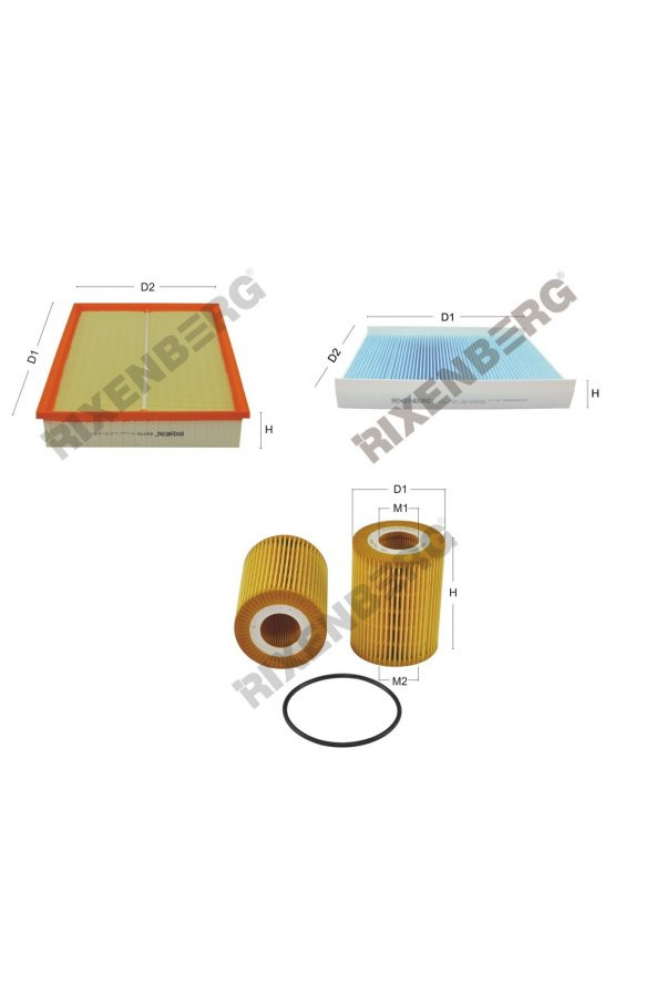 Mercedes Sprinter II 519 Cdi V6 (906) 190 Hp 09 > Rixenberg Filtre Bakım Seti ürün görseli