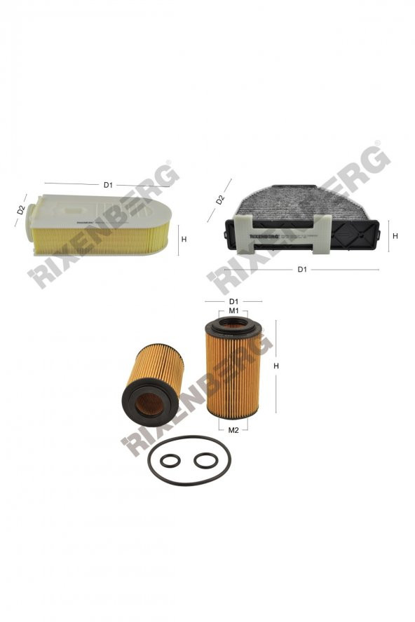Mercedes C220 Cdi (Motor Kodu OM 651.911) BlueEff 170 Hp 08-14 Rixenberg Filtre Seti - 1