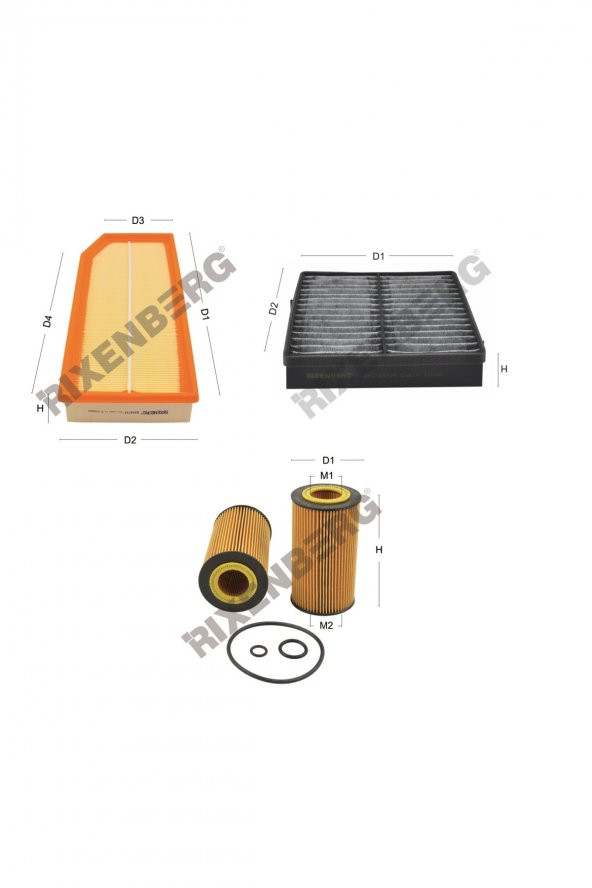 Mercedes M-Klasse Ml 270 Cdi (W163) 164 Hp 99-05 Rixenberg Filtre Bakım Seti ürün görseli