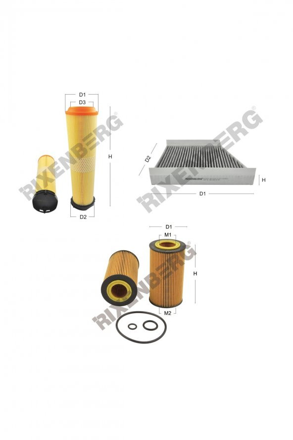 Mercedes E 200 Cdi (W211) 102-122 Hp 02-09 Rixenberg Filtre Bakım Seti ürün görseli