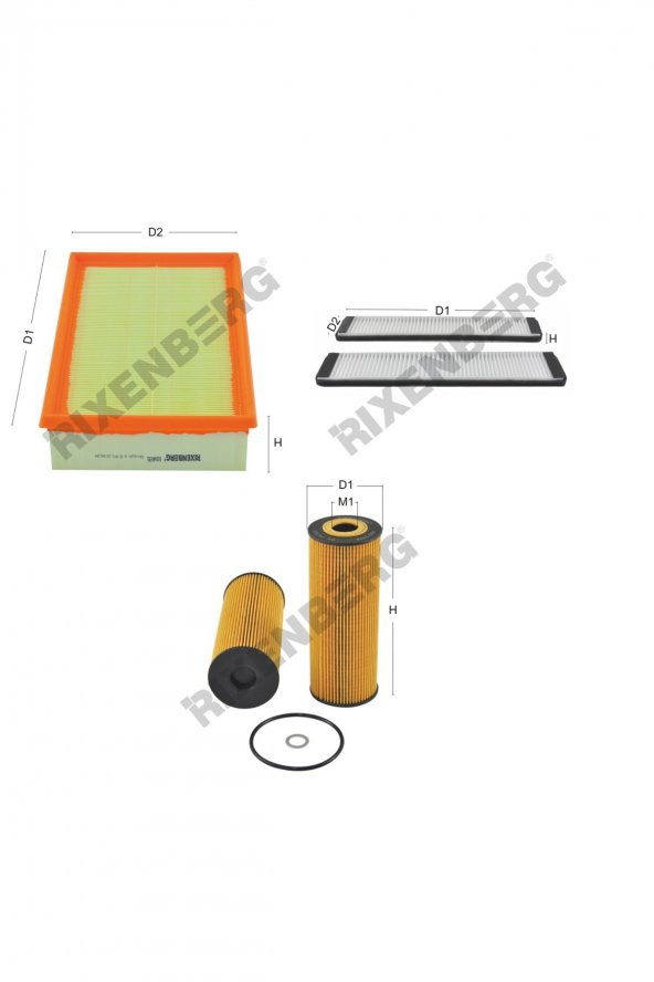 Mercedes E 200 (W/S/R/C124) 136 Hp 93-97 Rixenberg Filtre Bakım Seti ürün görseli