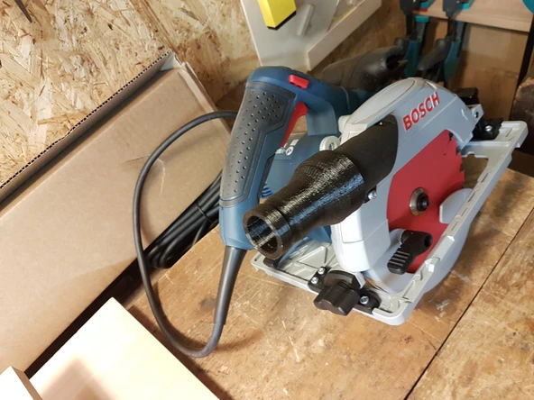 Byr Dyson'dan Bosch Professional GKS daire testere toz emme adaptörü (parça numarası 2 608 000 563) T4306514 3D - Resim 2